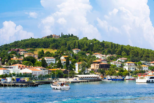 Marmara Denizi'nde yer alan İstanbul Büyükada manzarası