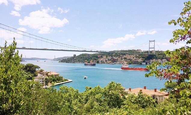 Boğaz manzaralı İstanbul Mihrabat Korusu görüntüsü